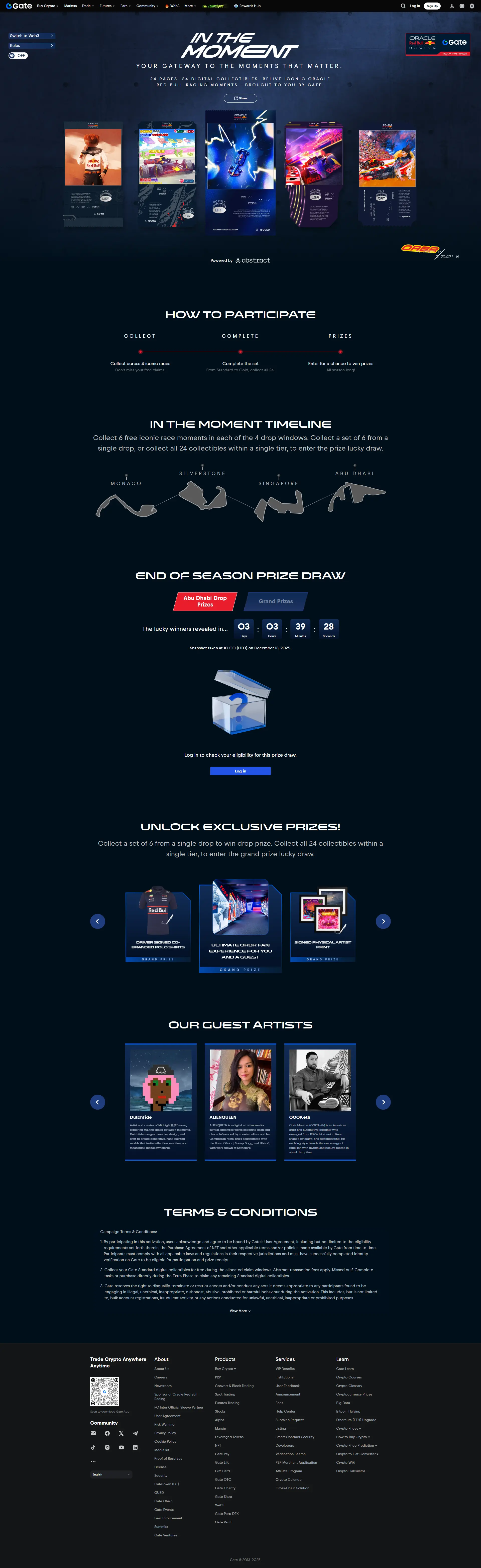 Gate X RedBull F1 NFT — UI Design Showcase 01